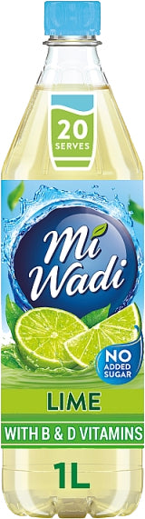 MiWadi Lime No Added Sugar Concentrate-1Litre