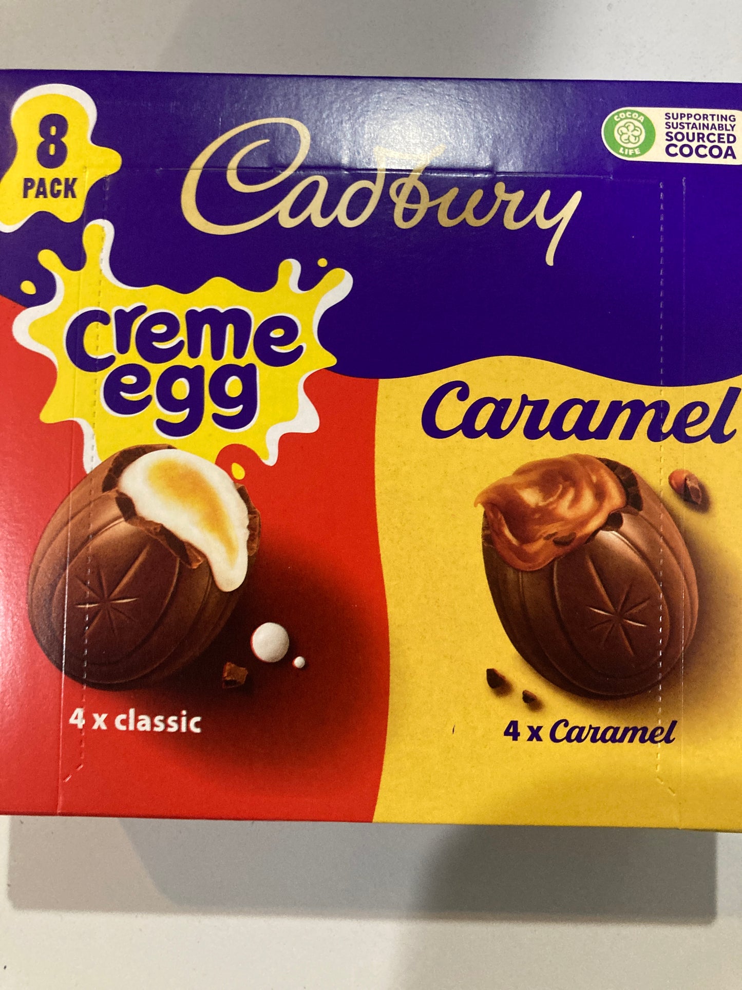 Cadbury Egg 8 Pack - 4 crème eggs & 4 caramel eggs