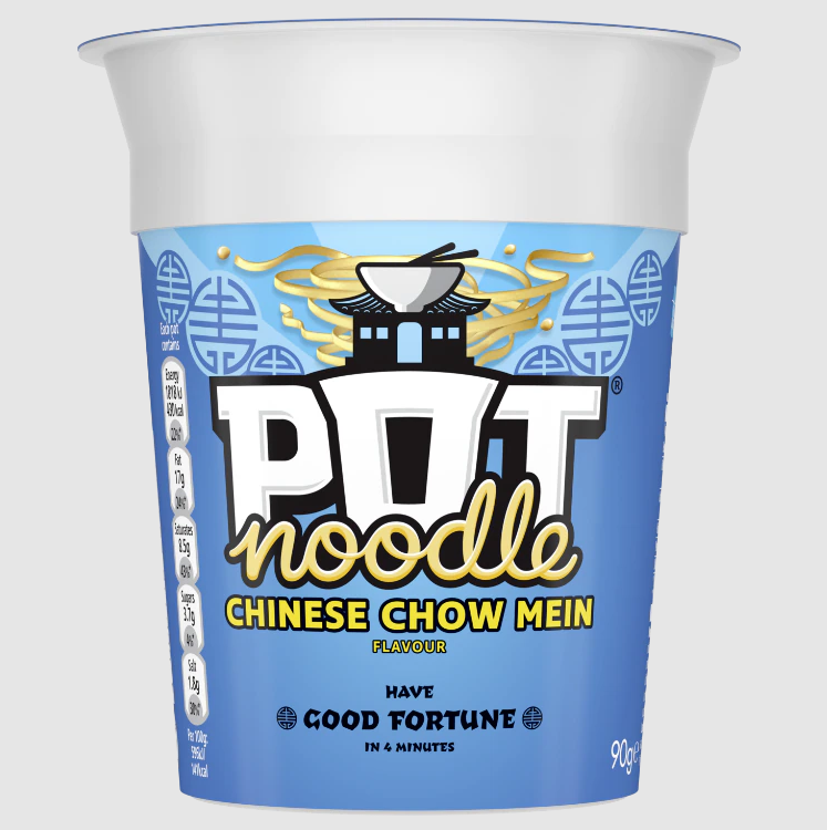 Pot Noodles: Chinese Chow Mein 90g (3.2oz)