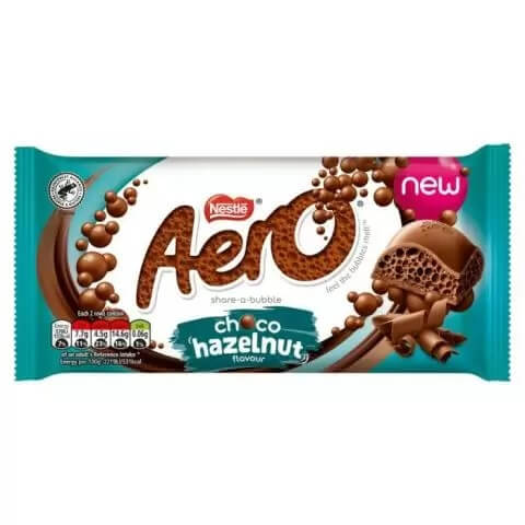 Aero: Choco Hazelnut Large Bar 90g