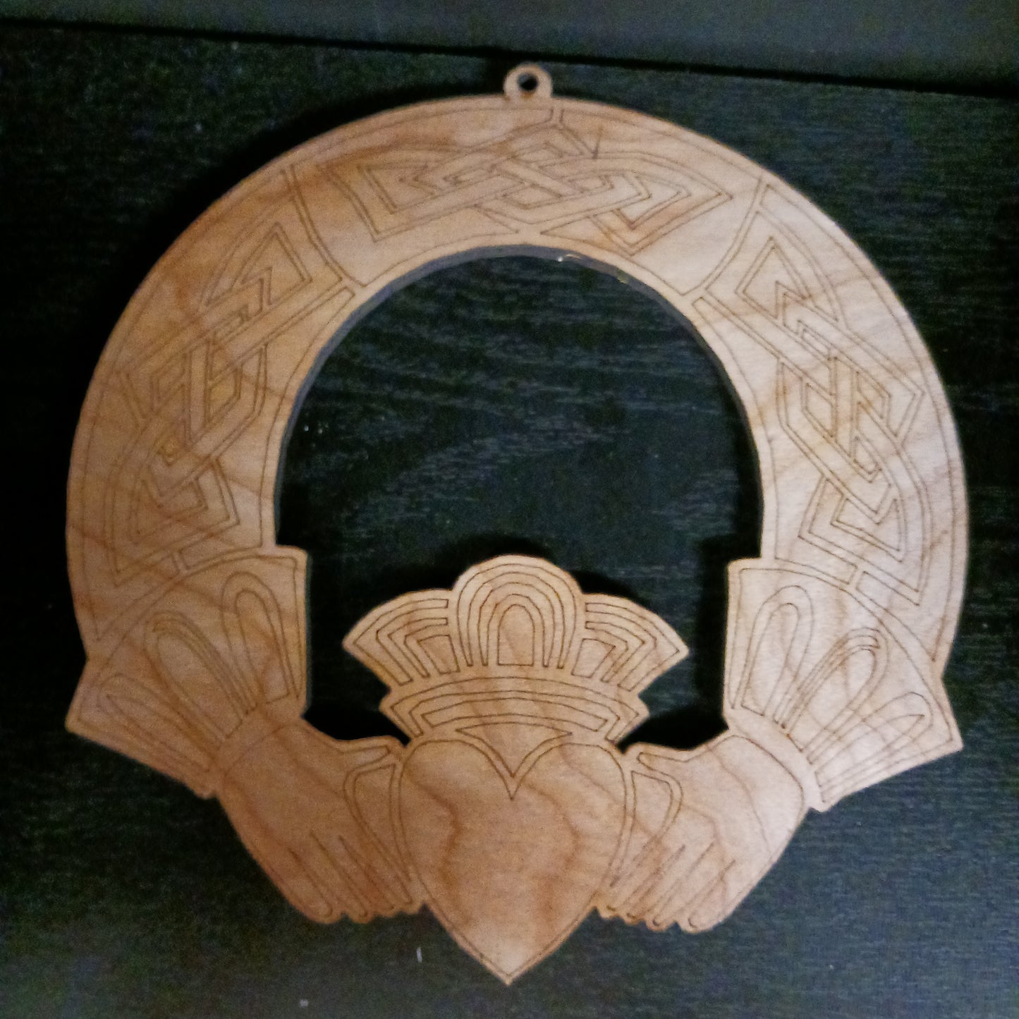 Medium  Cladagh Wooden Wall Piece (7.5in)