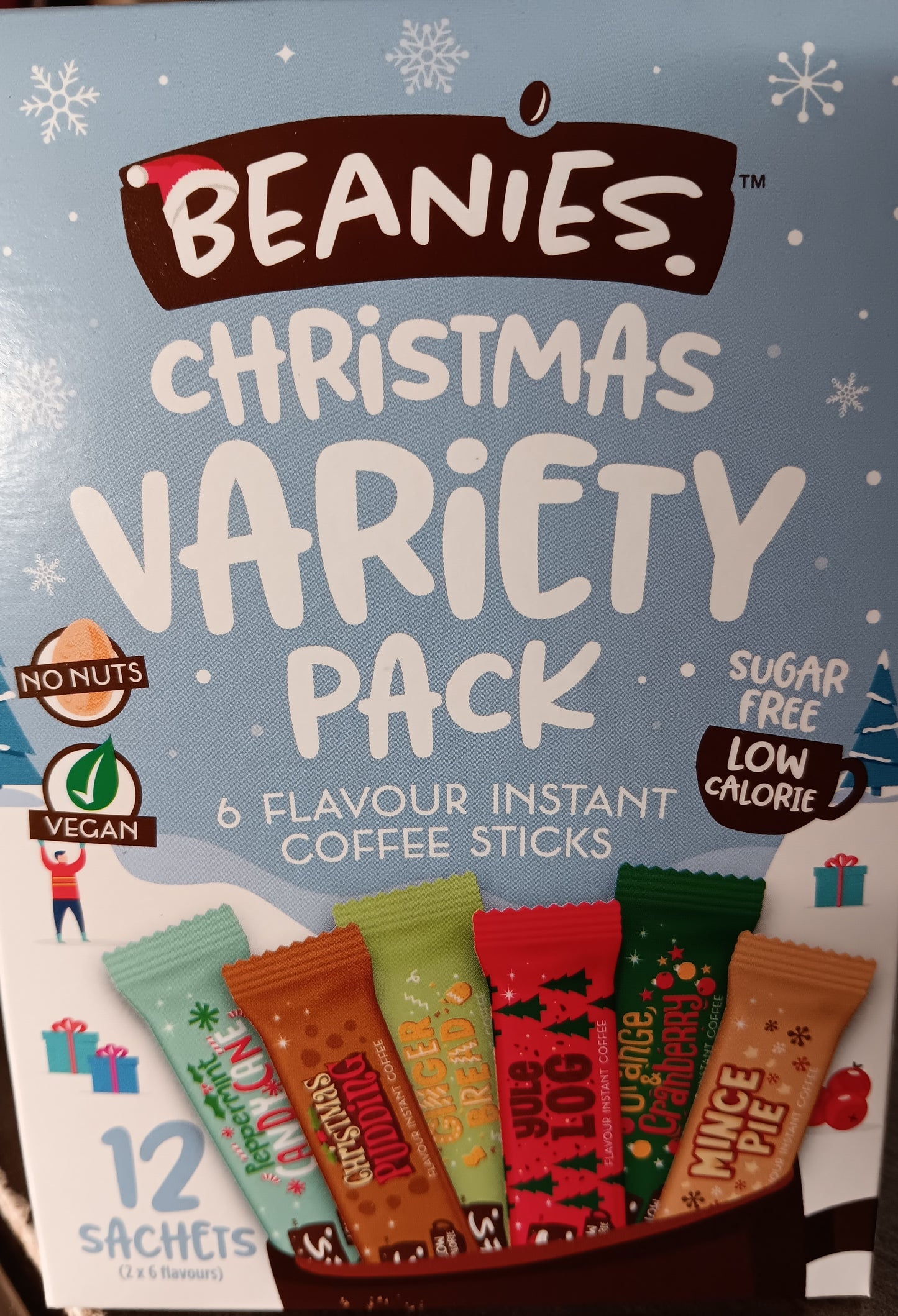 Beanies Christmas Variety Pack Instant Coffee Sticks