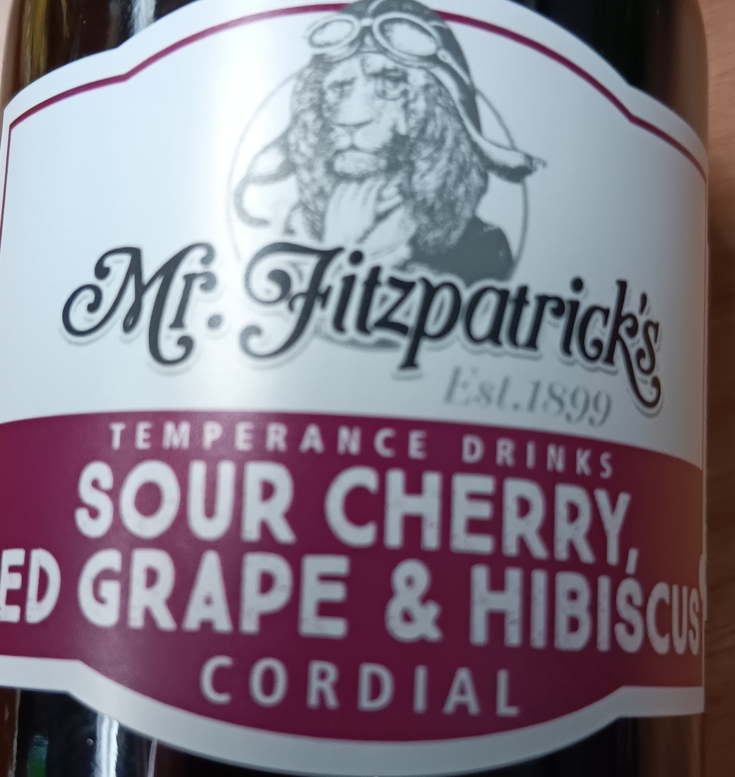 Mr Fitzpatrick's Sour Cherry,  Red Grape and Hibiscus Cordial (100mL)