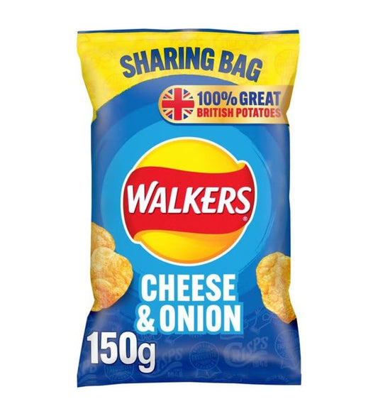 Walkers Cheese and Onion Sharing Bag 150g