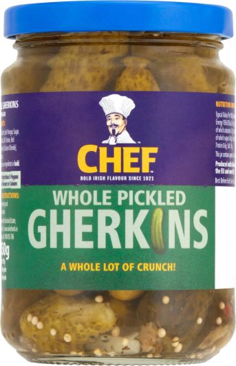 Chef Whole Gherkins Pickles 35og