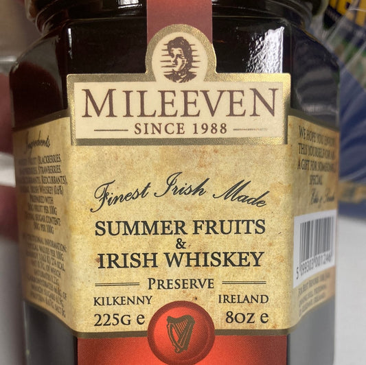 Mileeven Summer Fruits and Irish Whiskey Preserve 225g
