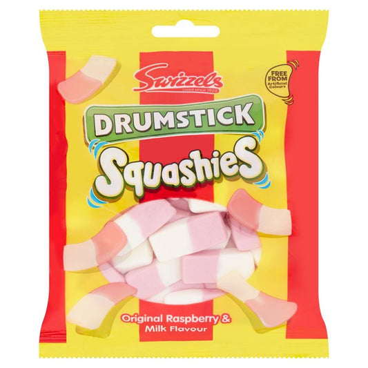 Swizzels: Drumstick: Squashies: Original Raspberry and Milk Flavour 131g (4.6oz)