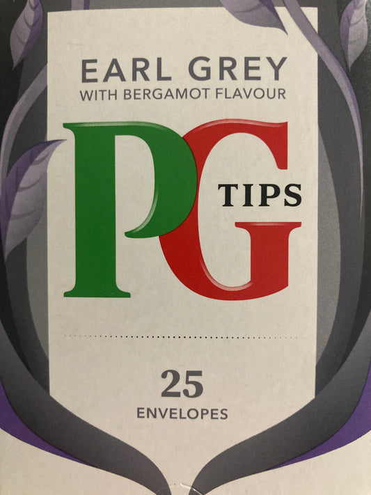 Earl Grey PG Tips: 25 bags.