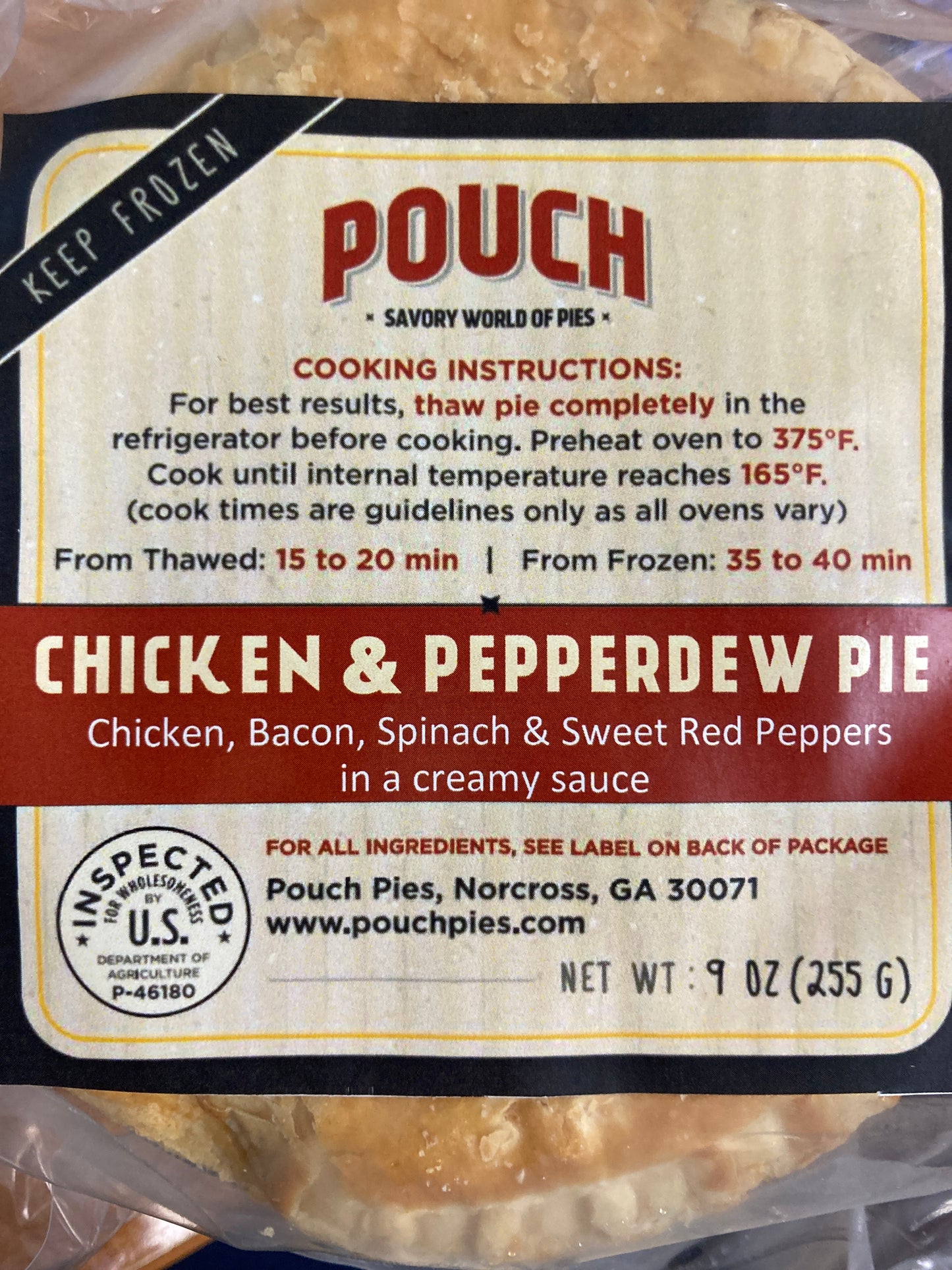 Pouch Pies: Chicken, Bacon, Spinach and Peppadew Peppers