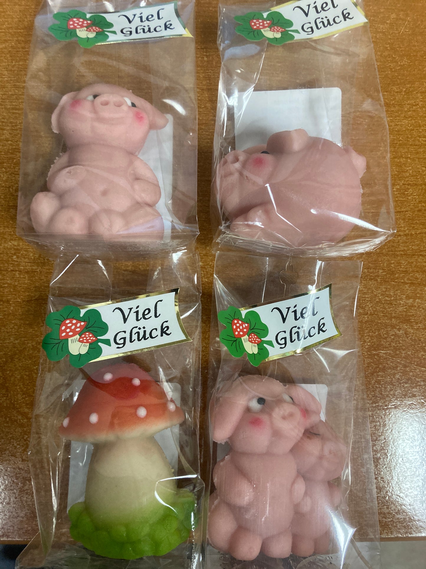Hermann The German Assorted Viel Glück Marzipan Pig