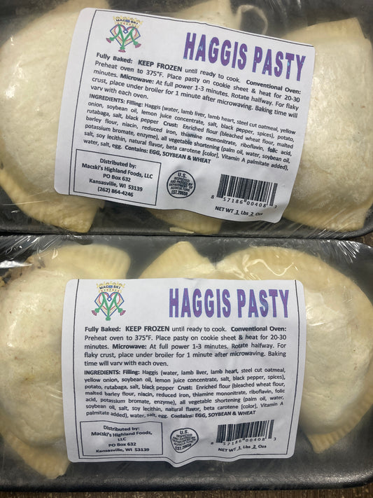 Macski's: Haggis Pasties: Lamb: 3 Pack 1lb