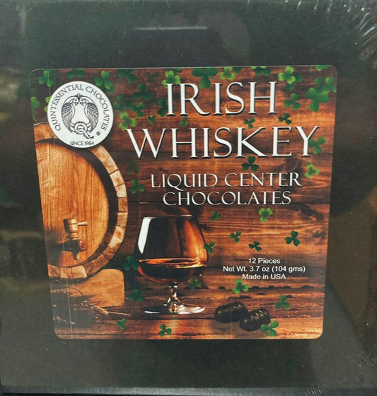 Irish Whiskey Liquid Center Chocolates: 12 Pieces 104g (3.7oz)