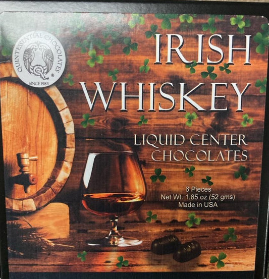 Irish Whiskey: Liquid Center Chocolates: 6 Pieces 32g