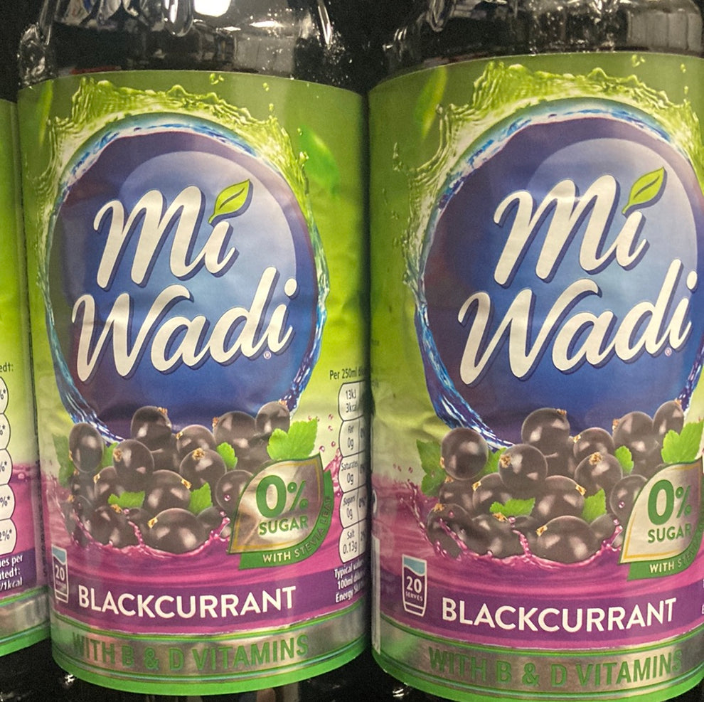 MiWadi Blackcurrant 0 Sugar O'Malley's European Foods