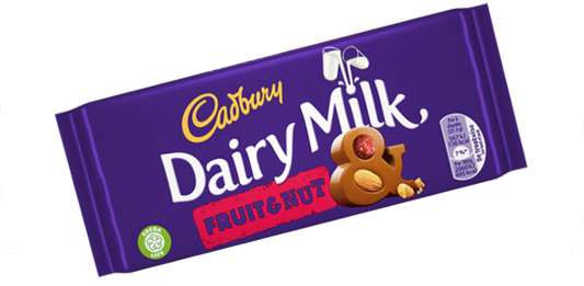 Cadbury: Dairy Milk: Fruit and Nut: Irish Small Bar 54g (1.9oz)