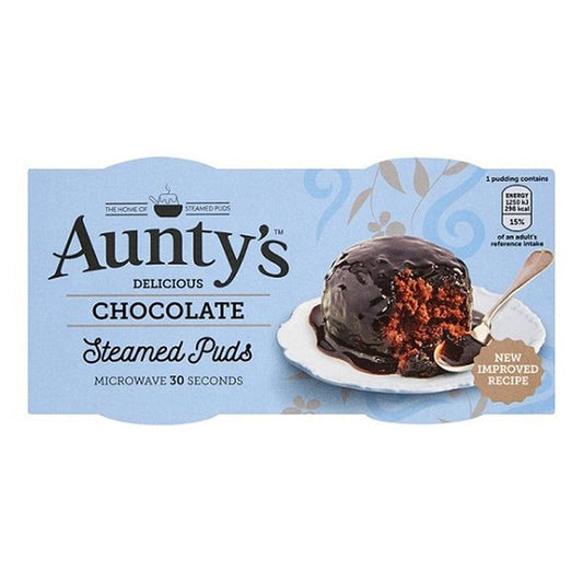 Aunty's: Steamed Puds: Chocolate: 2 Pack 200g (7oz)