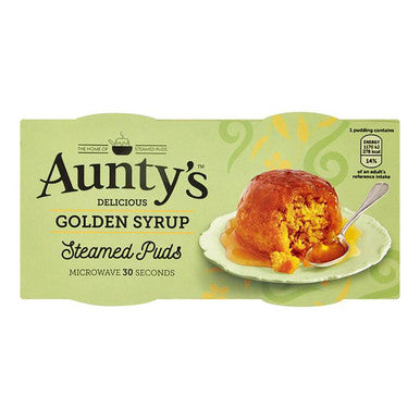 Aunty's: Steamed Puds: Golden Syrup: 2 Pack 200g (7oz)