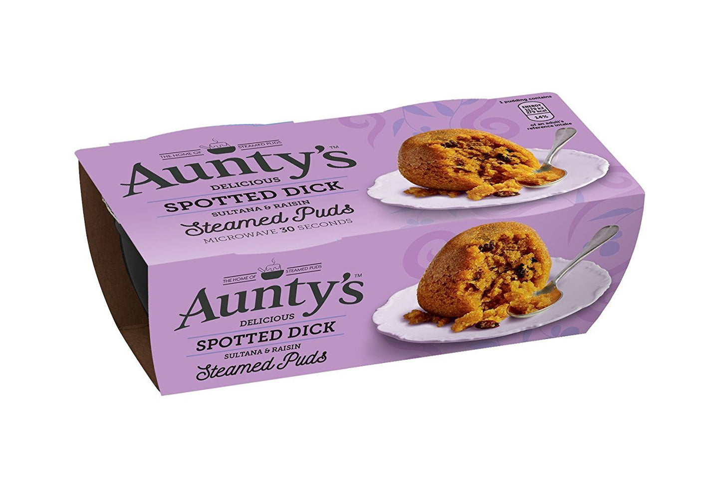 Aunty's: Steamed Puds: Spotted Dick: 2 Pack 200g (7oz)