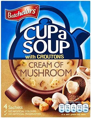 Batchelors: Cup a Soup: Cream of Mushroom with Croutons 99g (3.5oz)