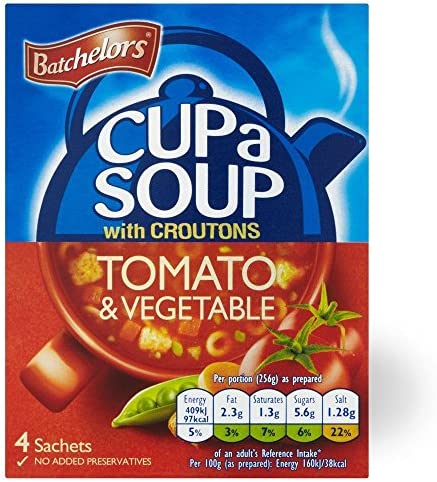 Batchelors: Cup a Soup: Tomato & Vegetable with Croutons 104g (3.7oz)