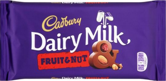 Cadbury: Dairy Milk: Fruit and Nut: Medium Bar (110g)