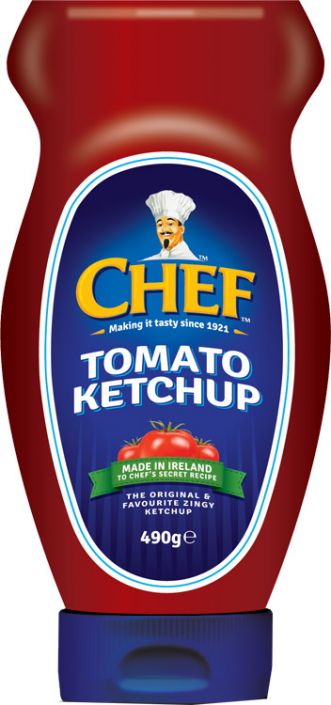 Chef: Tomato Ketchup: Squeezable Bottle 490g