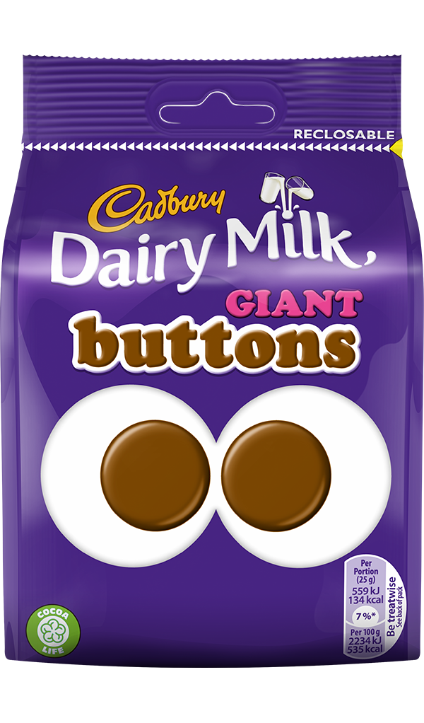 Cadbury: Dairy Milk: Buttons: Giant Buttons: Milk Chocolate 119g (4.2oz)