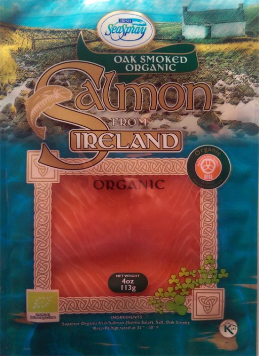 Irish SeaSpray: Oak Smoked & Sliced Organic Salmon 113g (4oz)