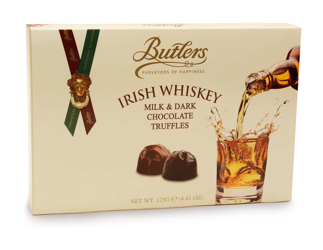 Butlers: Irish Whisky Milk & Dark Chocolate Truffles: Large Gift Box 125g (4.41oz)
