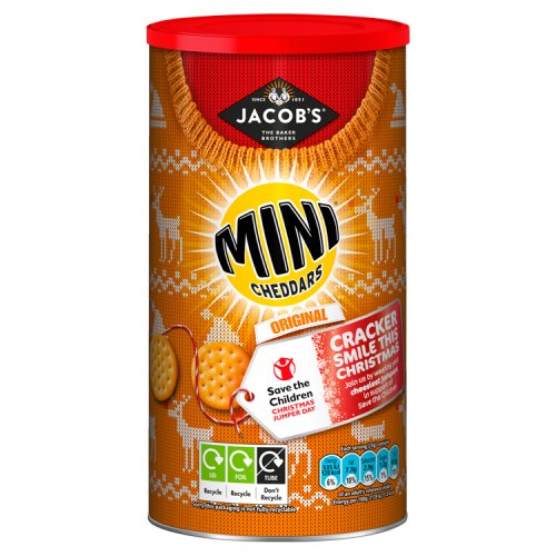 Jacob's: Mini Cheddars: Original: Caddy 260g (9.2oz)