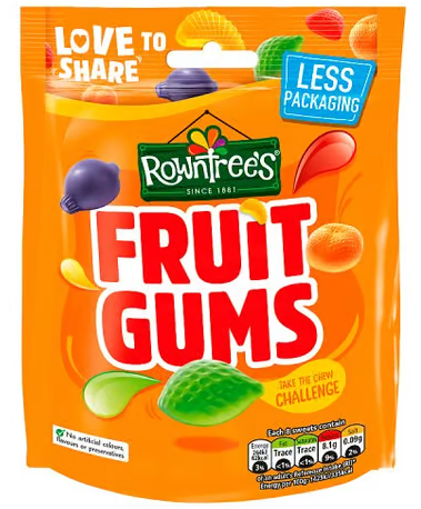 Rowntree's: Fruit Gums: Pouch 150g (5.3oz)