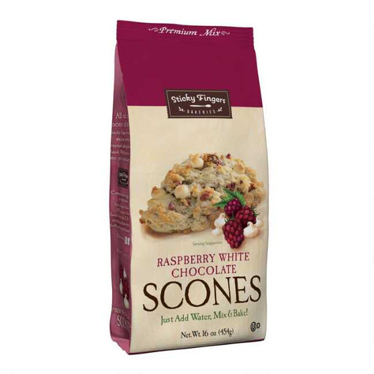 Sticky Fingers Bakeries: Raspberry White Chocolate Scone Mix 454g (16oz)