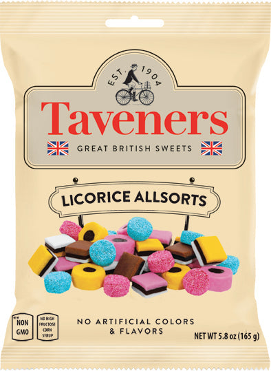 Taveners: Liquorice Allsorts 165g (5.8oz) – O'Malley's European Foods