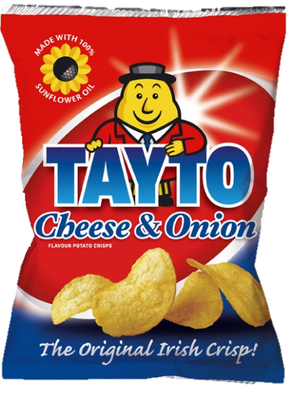 Tayto: Cheese and Onion: Large Bag 135g (4.8oz)