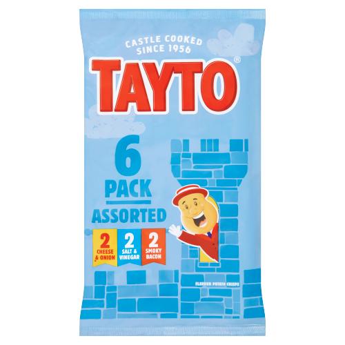 Tayto NI: Assorted 6 Pack 150g (5.3oz)