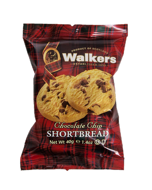 Walkers: Chocolate Chip Shortbread Cookies: 2 Pack 40g (1.4oz)