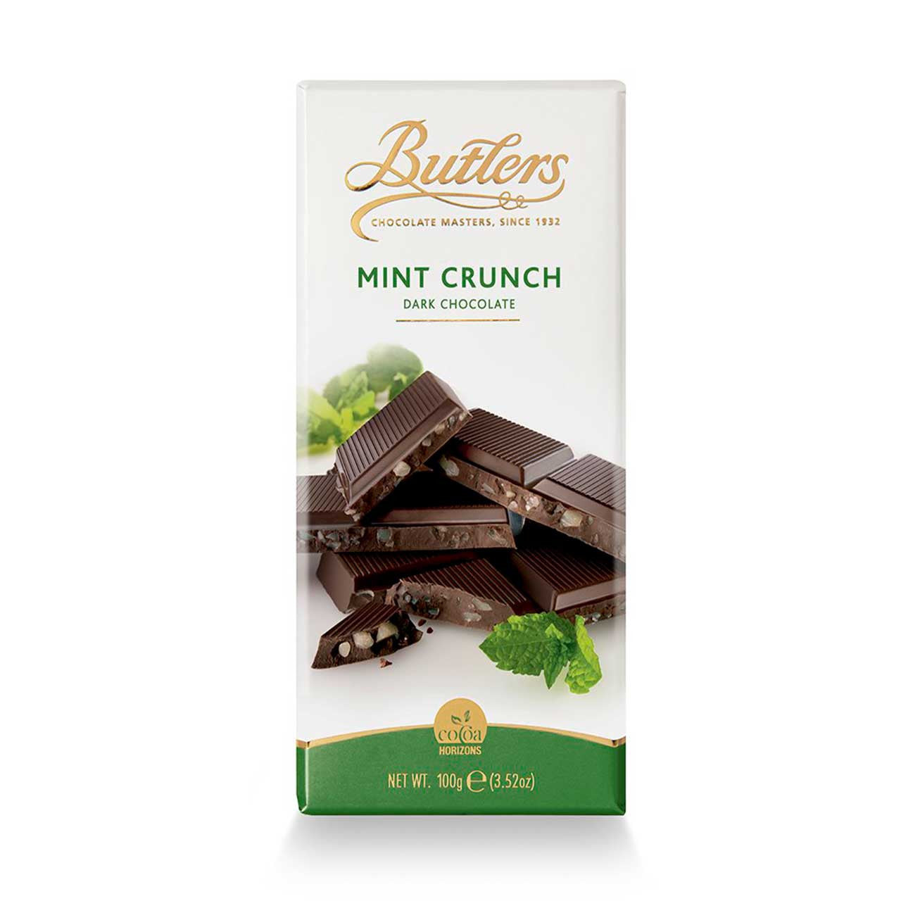 Butlers: Mint Crunch Dark Chocolate: Tablet Bar 100g (3.52oz)