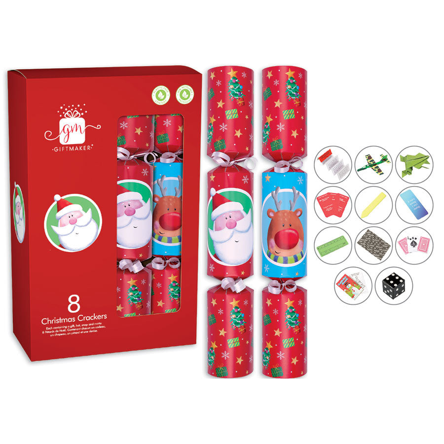 Giftmaker: Santa & Snowman Crackers: 8 Pack